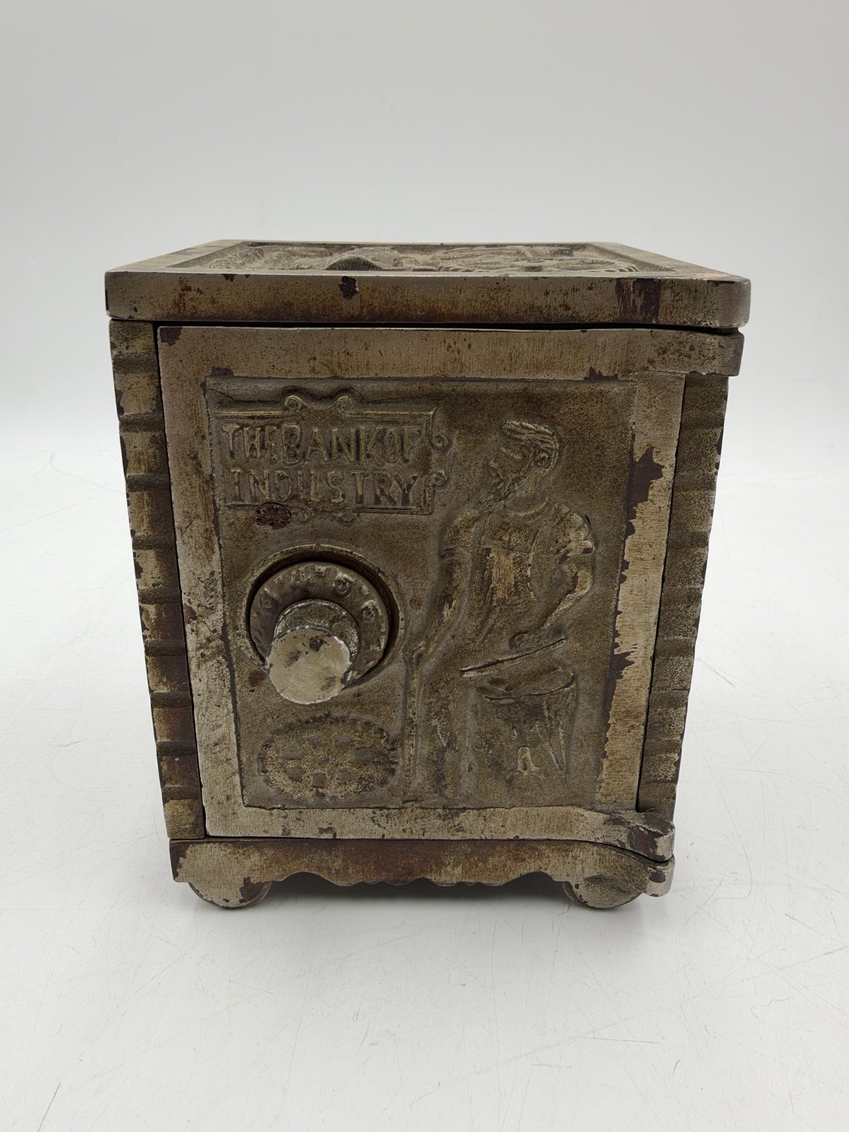 KENTON Brand Cast Iron Coin SAFE The BANK of INDUSTRY