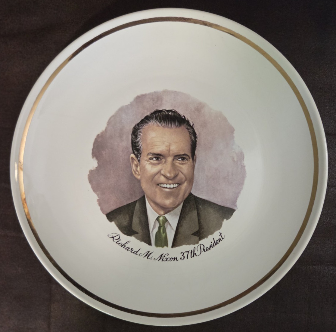 Richard M. Nixon Presidential Vintage Plate, American Ironstone - 10.25 in