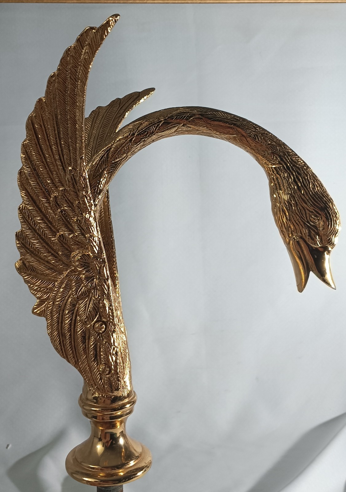 VINTAGE BRASS/GOLD SWAN TUB SPOUT, SHERLE WAGNER/PHYLRICH STYLE