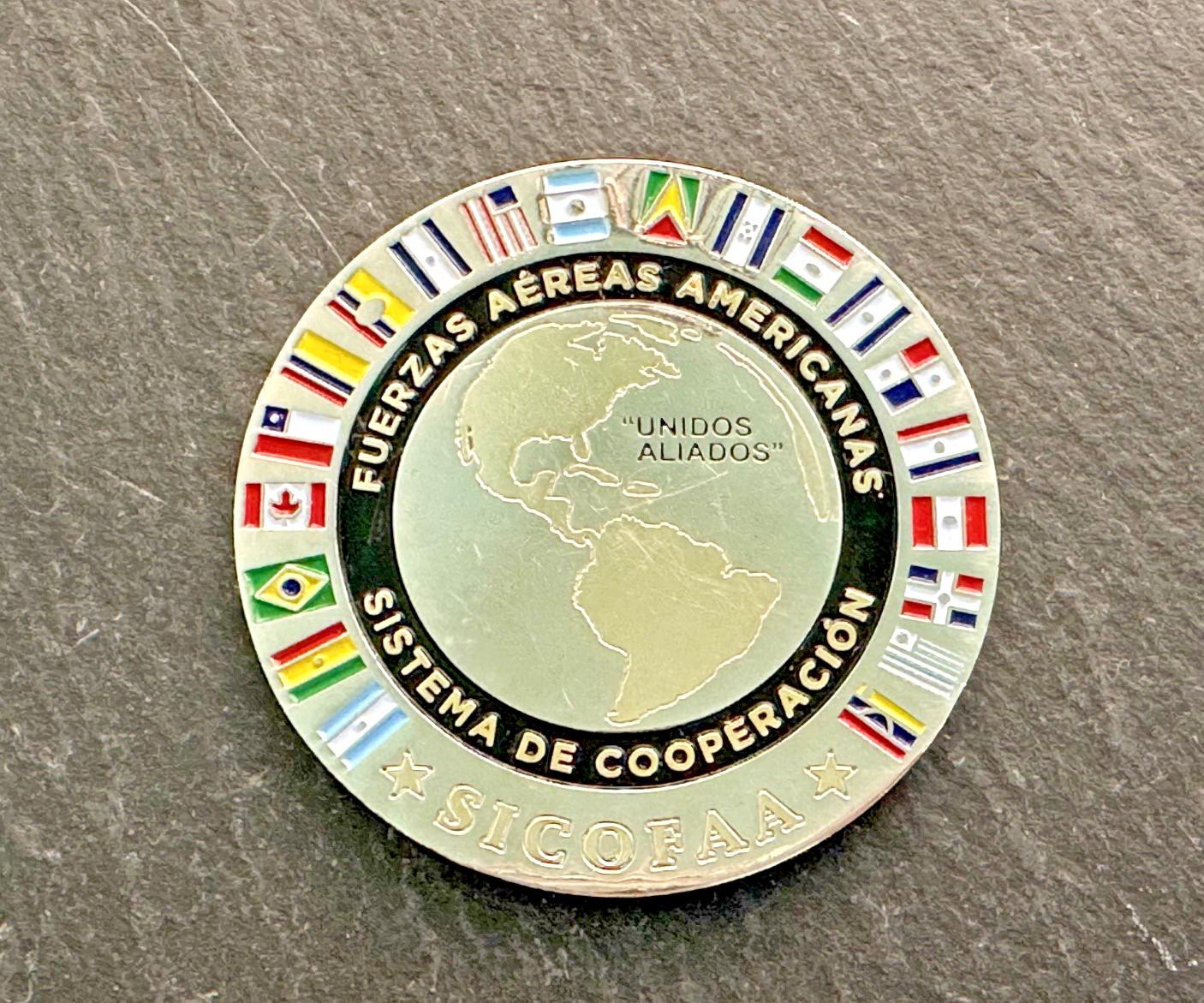 FUERZAS AEREAS AMERICANAS SICOFAA SPS CHALLENGE COIN H202