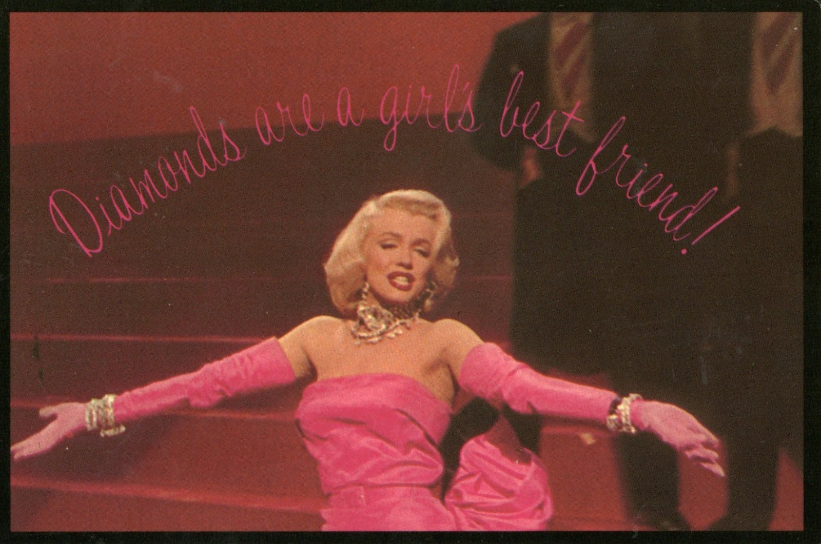 Large Marilyn Monroe Postcard 1982 20th Century Fox-Unposted Diamonds & Blondes