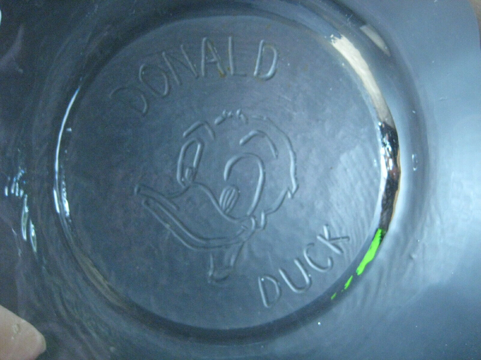 VERY RARE ❤️ VINTAGE DONALD DUCK GLASS BOWL_HANDMADE_ONE OF A KIND OOAK❤️ DISNEY