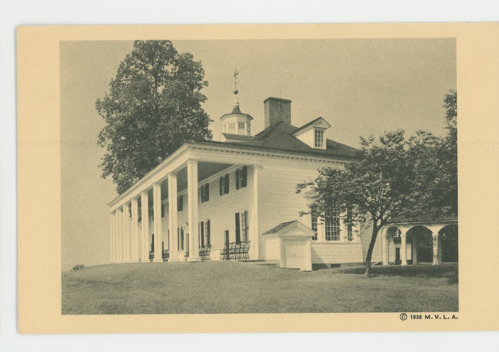 Vintage RPPC Historic Mount Vernon Mansion President Washington\'s Tomb VA 1938