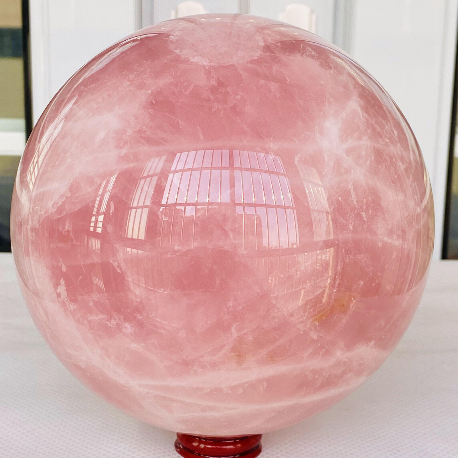 5400g Natural Pink Rose Quartz Sphere Crystal Ball Reiki Healing