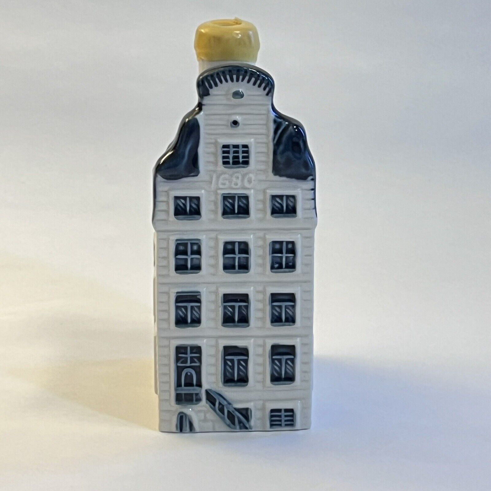 KLM Blue Delft Amsterdam Ceramic House 14 BOLS Empty Royal Distilleries Holland