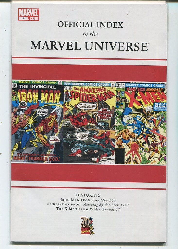 Officia Index To The Marvel Universe #4 Near Mint 2009 CBX13A