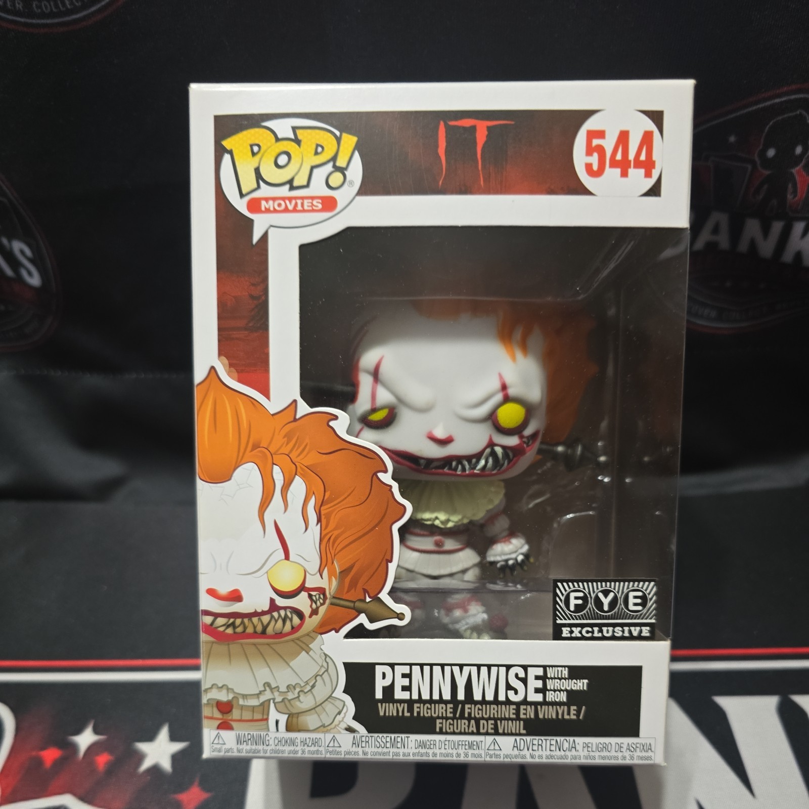 Funko Pop Vinyl: It - Pennywise (wrought iron in head) - FYE (Exclusive) #544