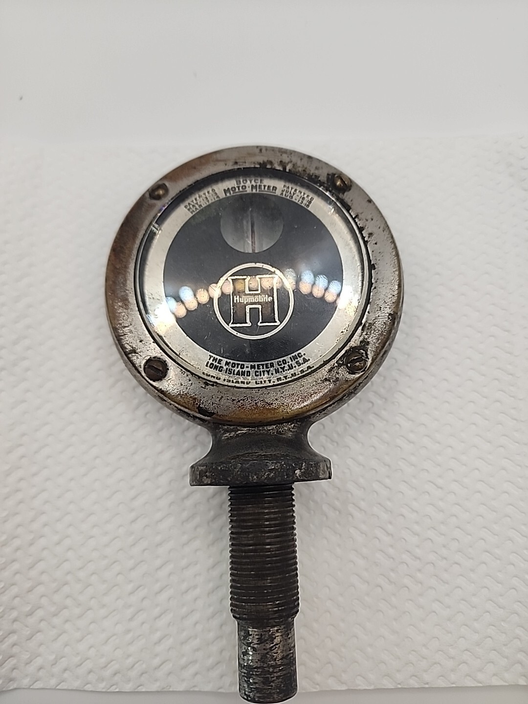 Antique boyce motometer Hupmobile Radiator Temp Gauge As Is