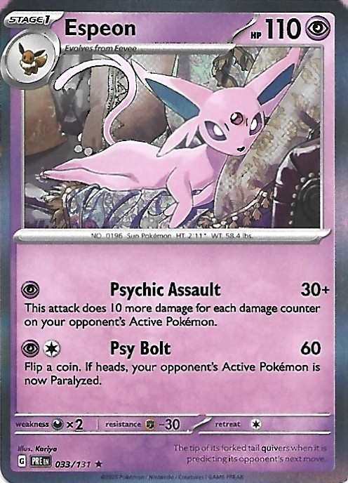 POKÉMON ESPEON 2025 STAGE 1  HP 110 SPECIAL
