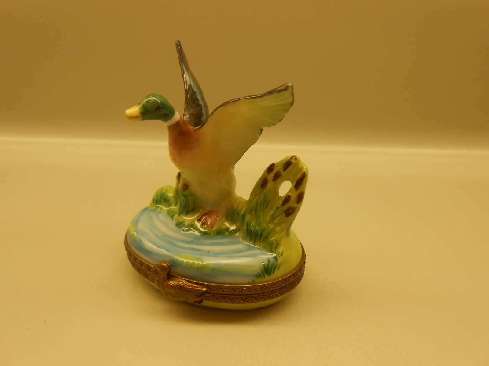 RARE Authentic Vintage Limoges Box - France - Mallard Duck - PV Company RARE Authentic Vintage Limoges Box - France - Mallard Duck - PV Company