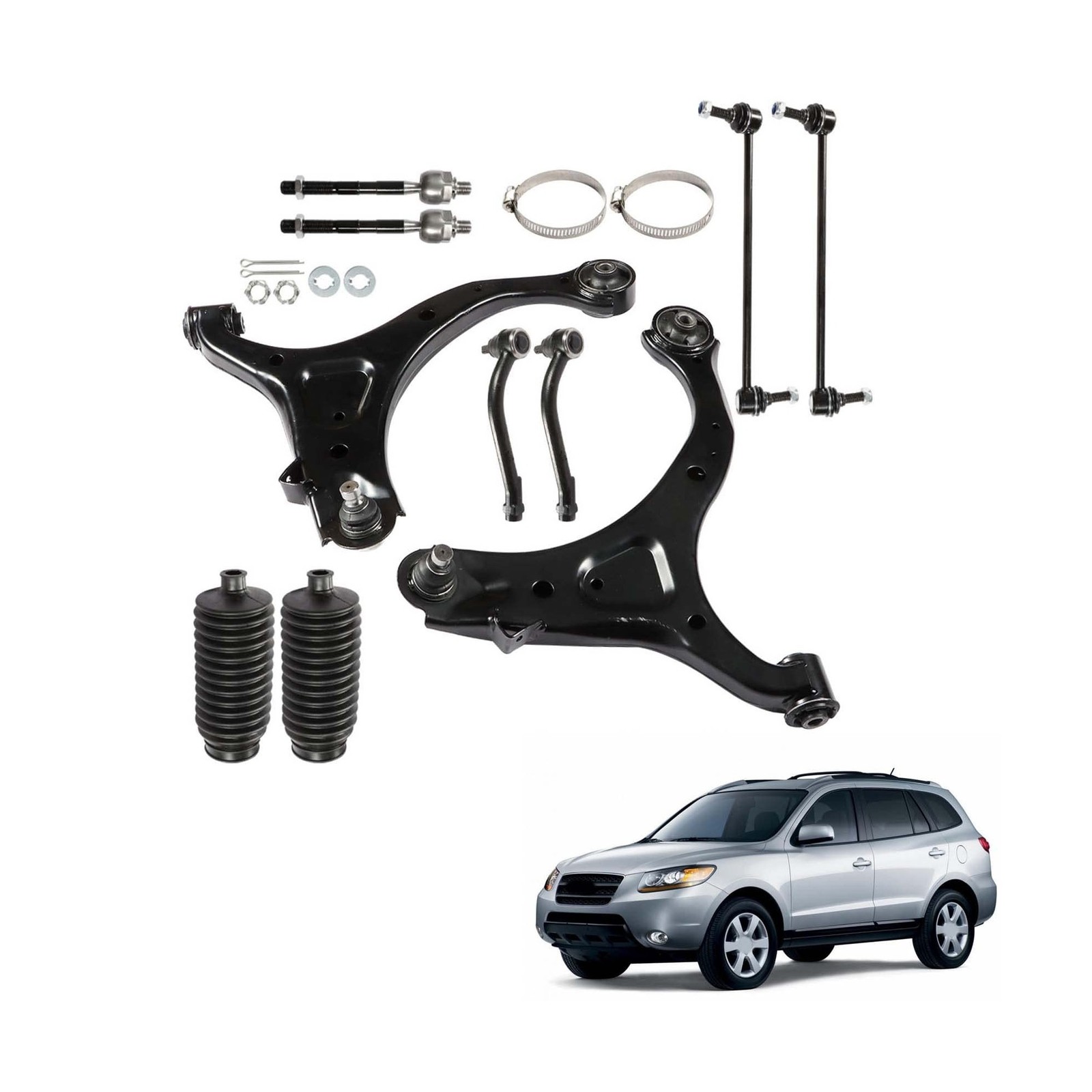 SEBLAFF 10-Pack Front Lower Control Arm Sway Bar link Replacement for Santa F...