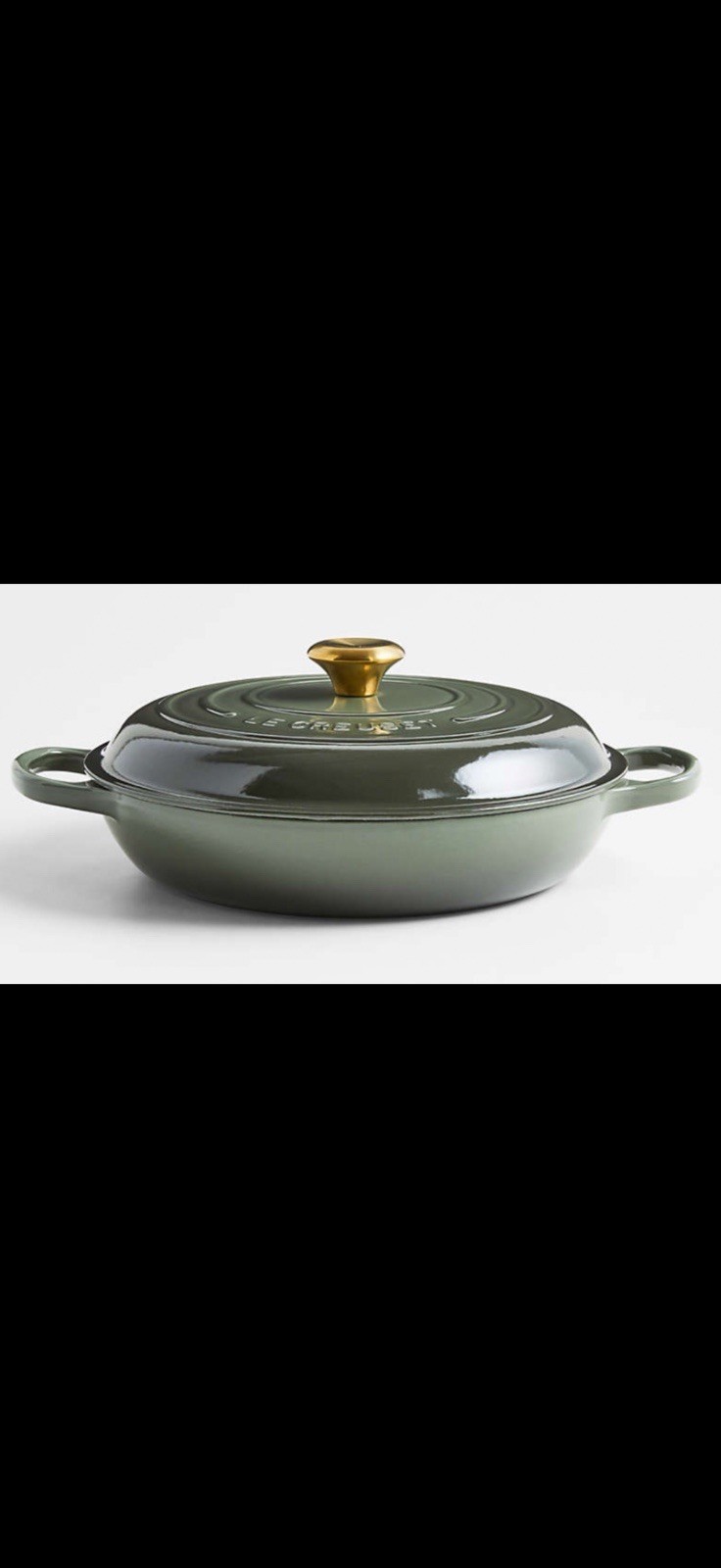~Le Creuset *NEW*5Qt *Braiser - Enameled Cast Iron -*Thyme*FreeShipping*