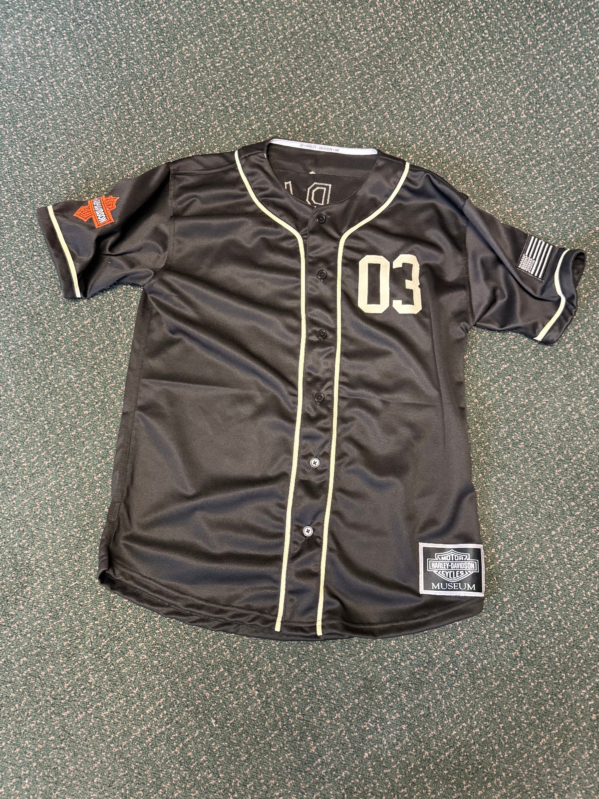 Harley Davidson Museum Mens Baseball Jersey