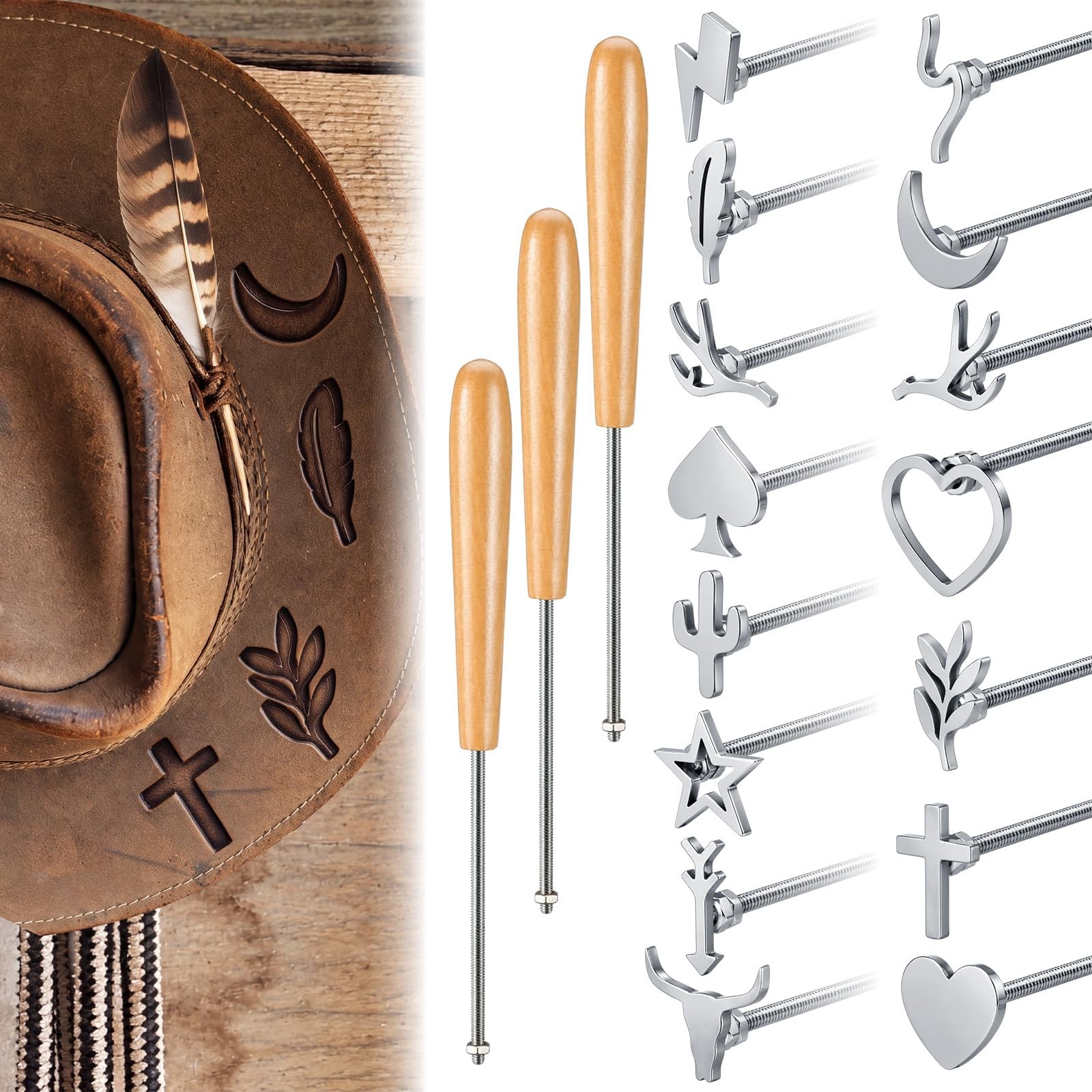 Shimeyao Boho Mini Western Branding Irons 18 Pcs