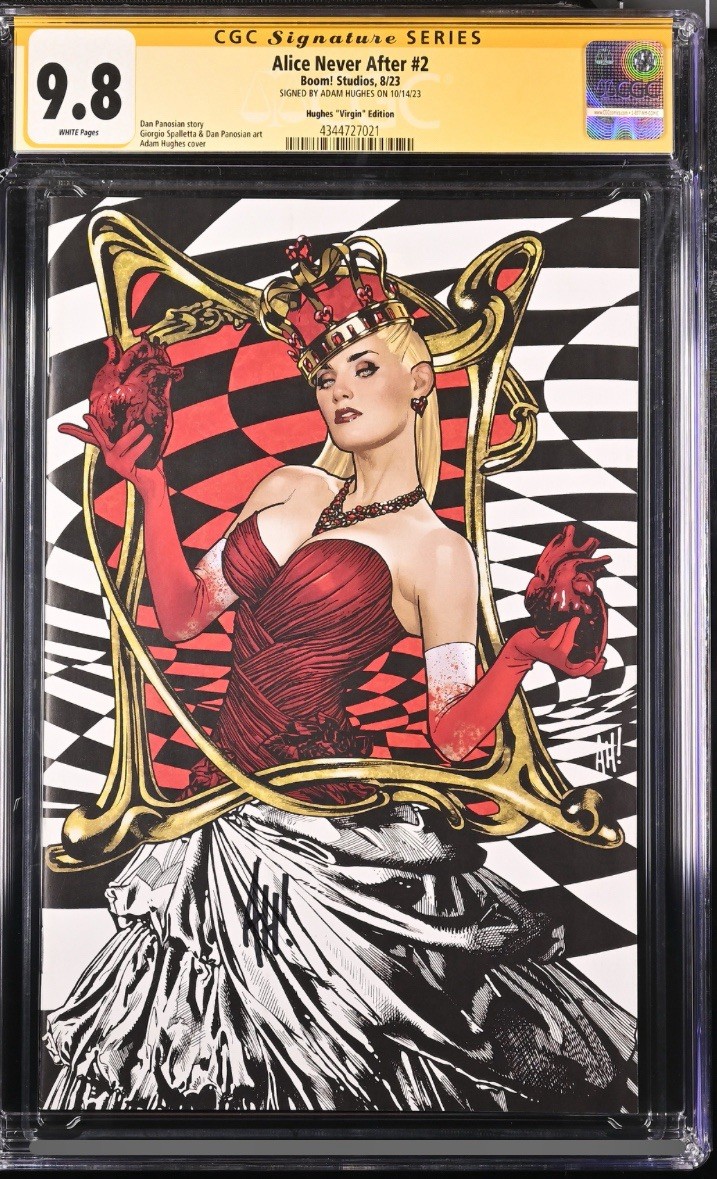 Alice Never After #2 CGC 9.8 SS signed Adam Hughes Variant Cover Boom Studios