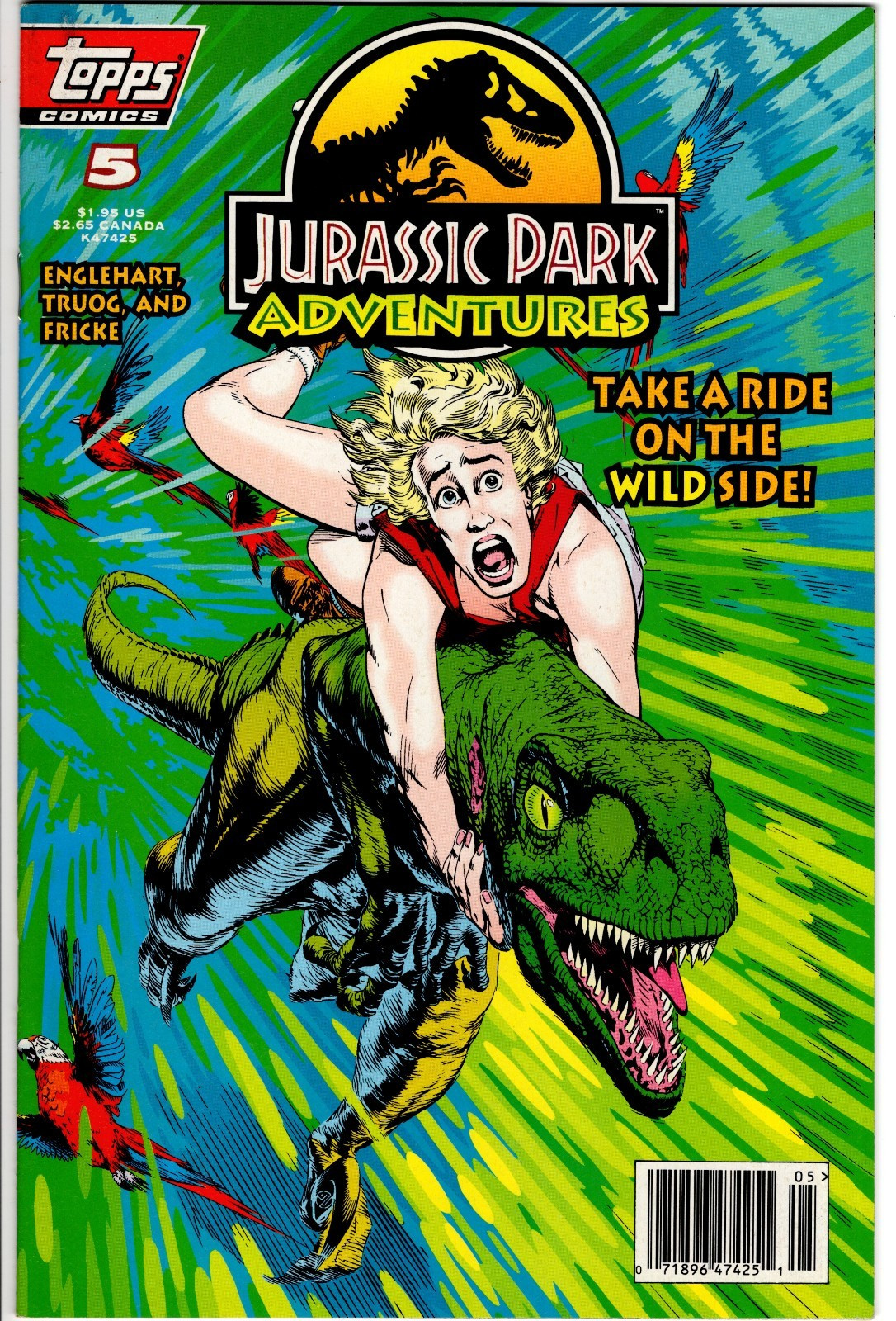 JURASSIC PARK ADVENTURES #5 (1994): Newsstand: VF