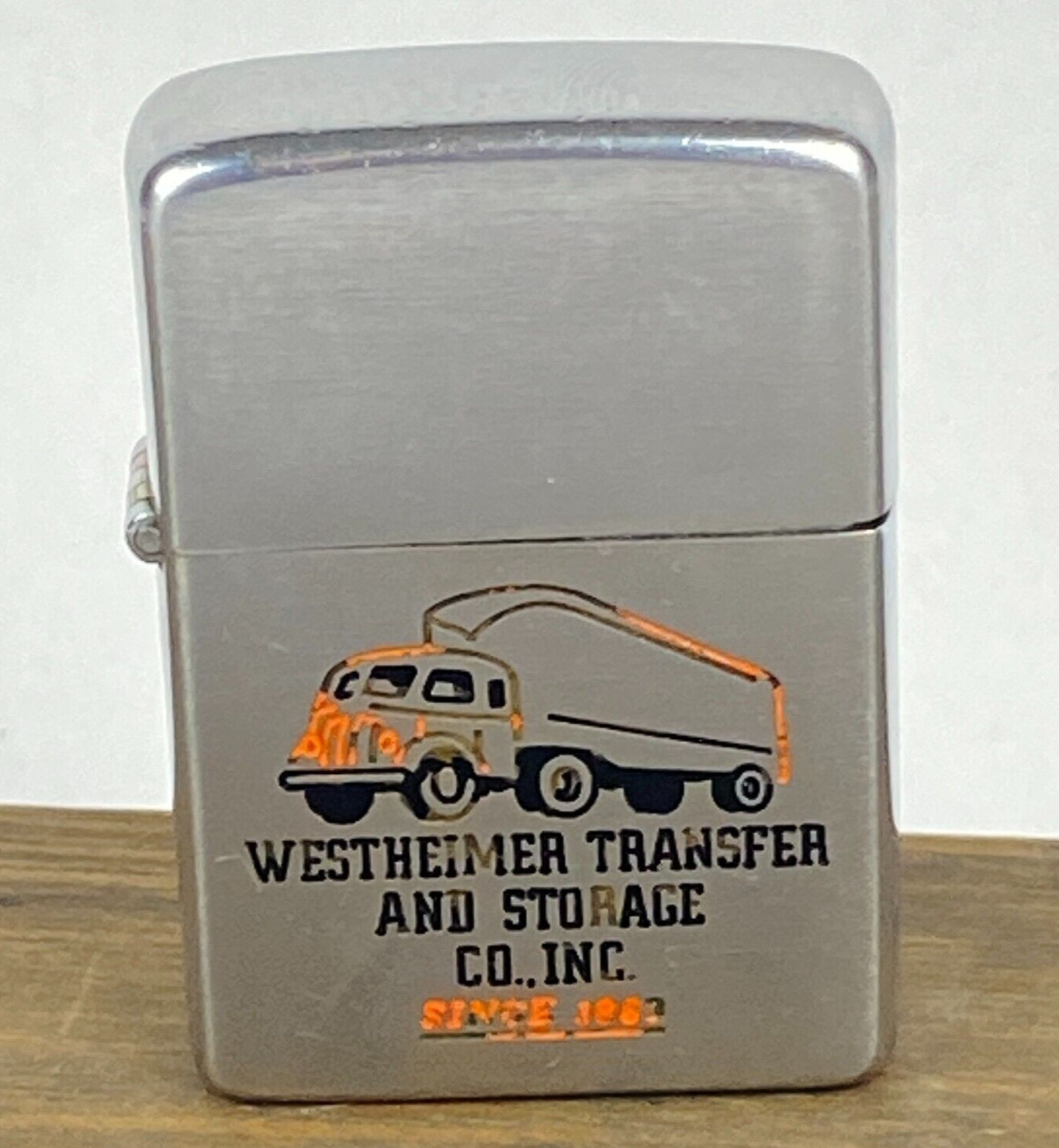 1950's Zippo Lighter Westheimer Transfer Advertising Houston Texas Pat 2517191