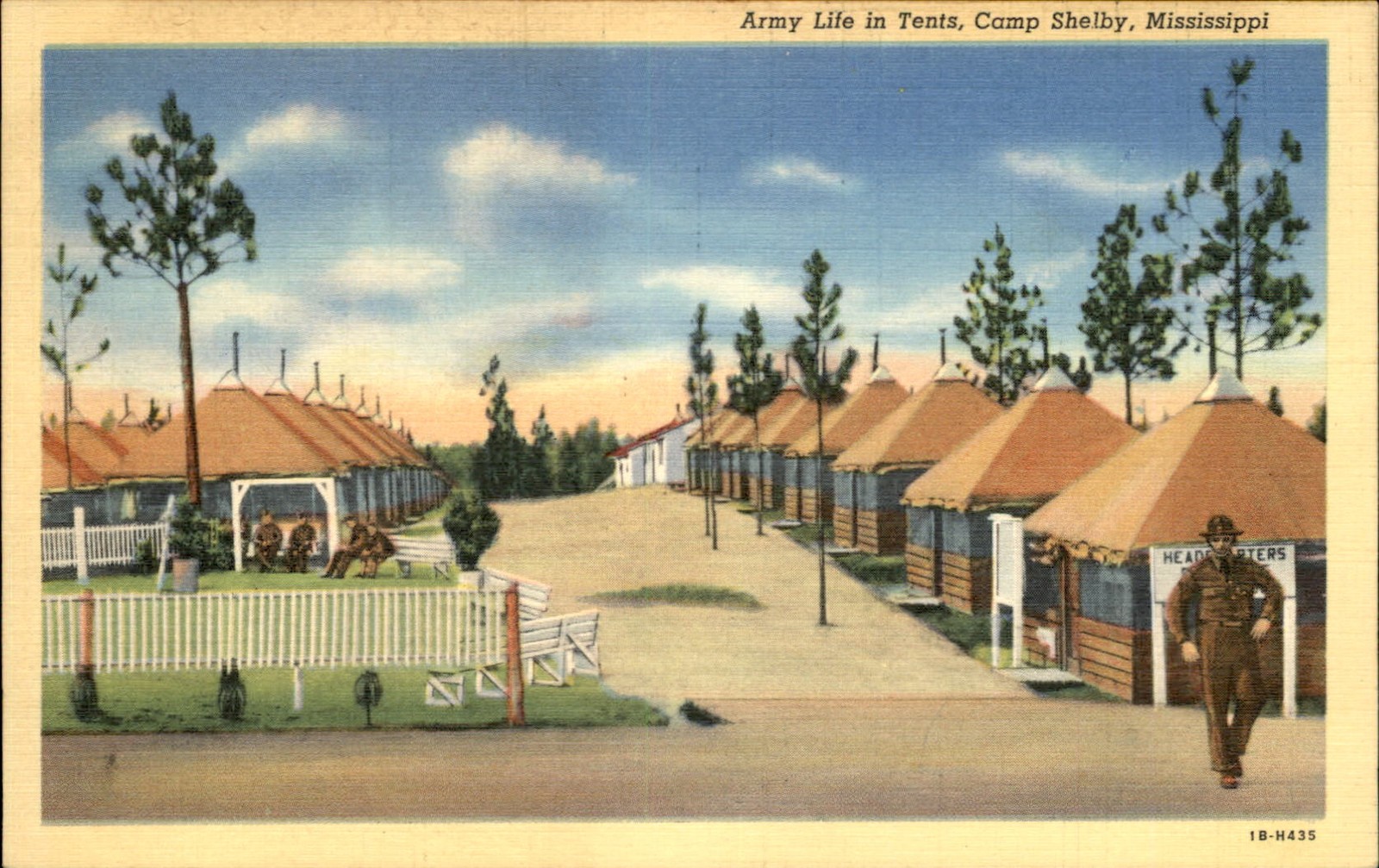Camp Shelby MS Army Life in Tents c1910s Vintage Postcard