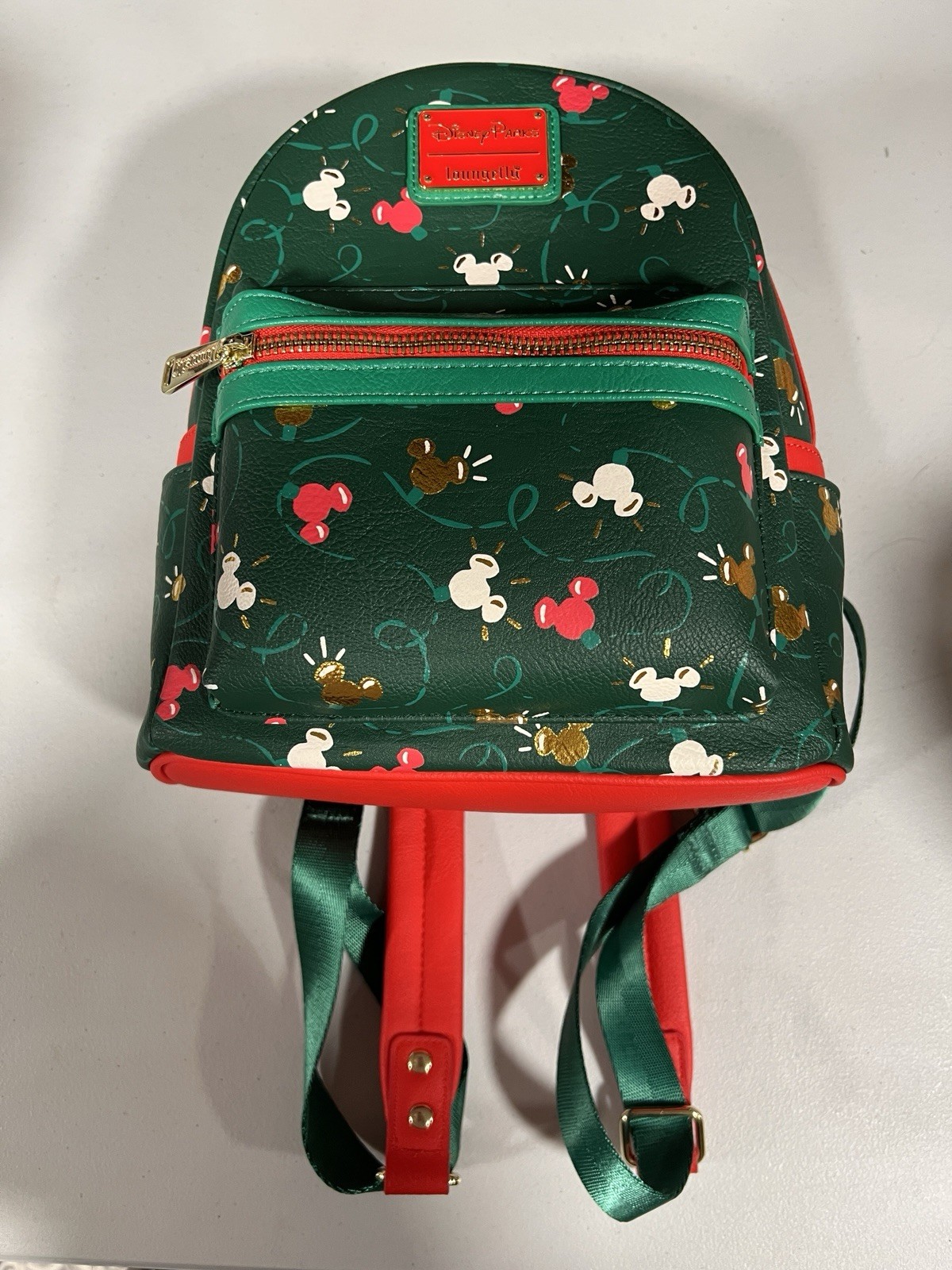 Disney Parks Loungefly Mickey Christmas Lights Holiday 2024 Backpack