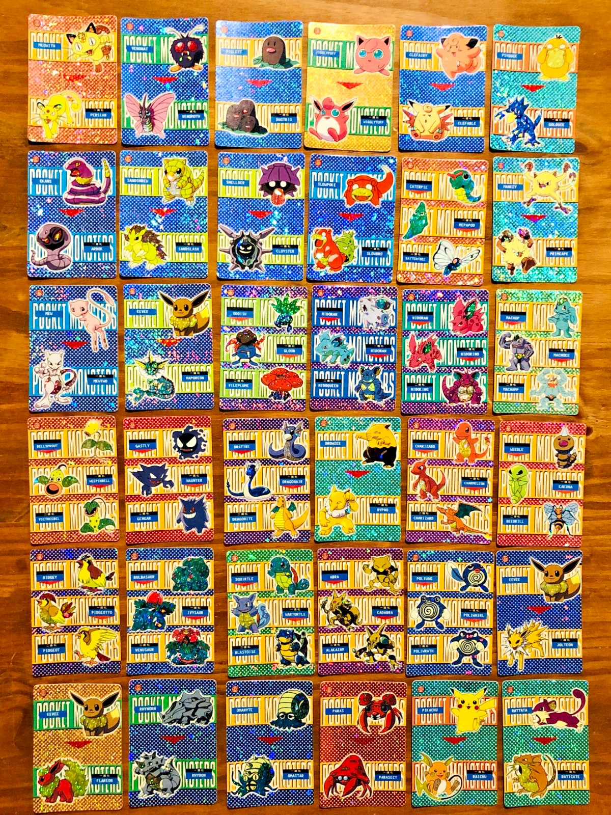 1999 Pokemon Vintage Evolutions Set Pocket Monsters Vending Prism 36pcs 1999 Pokemon Vintage Evolutions Set Pocket Monsters Vending Prism 36pcs