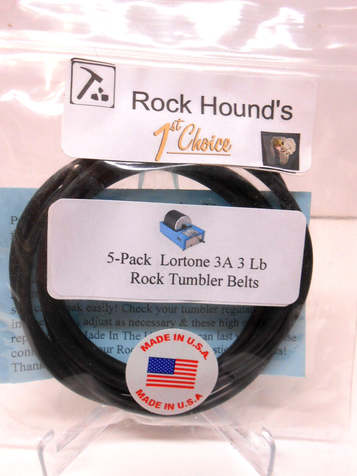 Rockhound's 1st Choice   3lb 3a Replacement Belts Lortone (5 Pack) FREE TIPS