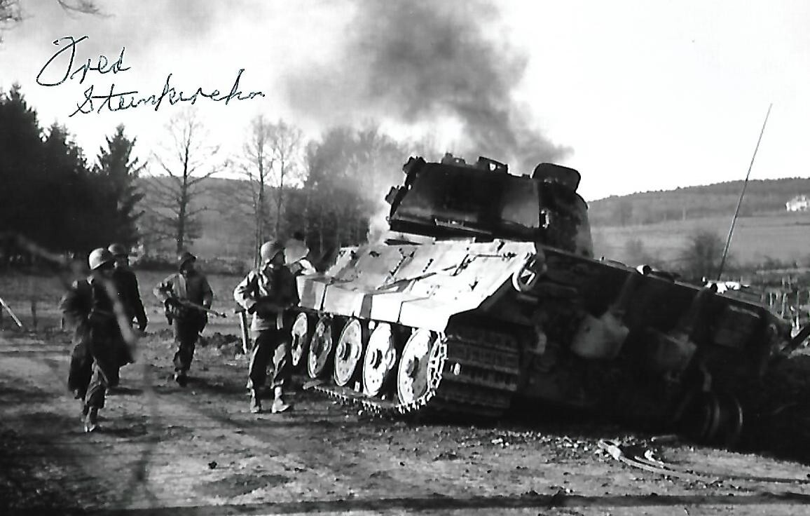 Fred Steinkirchner autographed 4x6 photo WW II European Theater COA LOOK