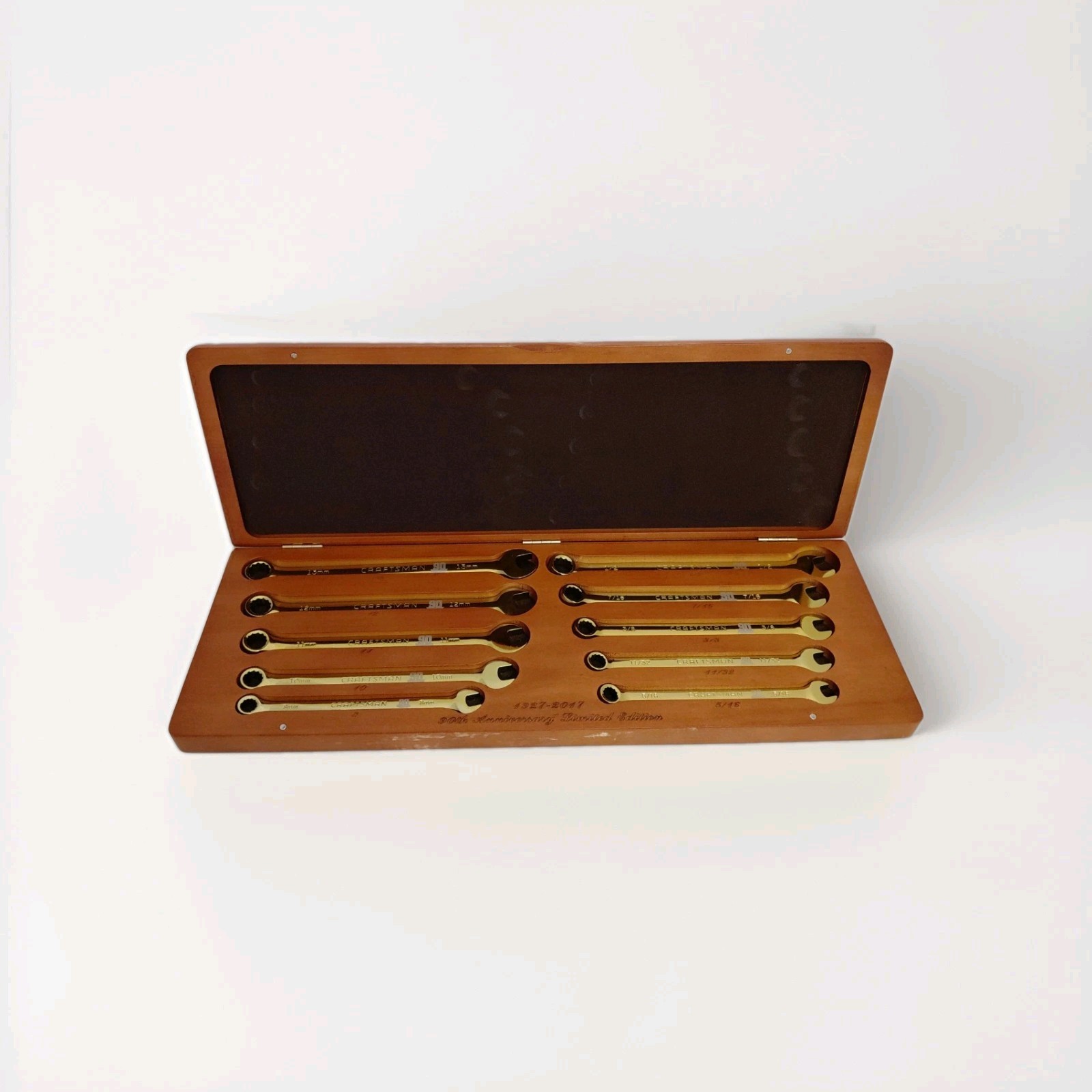 2017 CRAFTSMAN GOLD TONED 10pc COLLECTORS WRENCH SET LIMITED EDITION USA