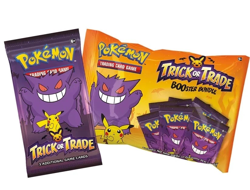 6x Pokemon Trick or Trade Booster Halloween Trading Cards English Original Box LOT 2022