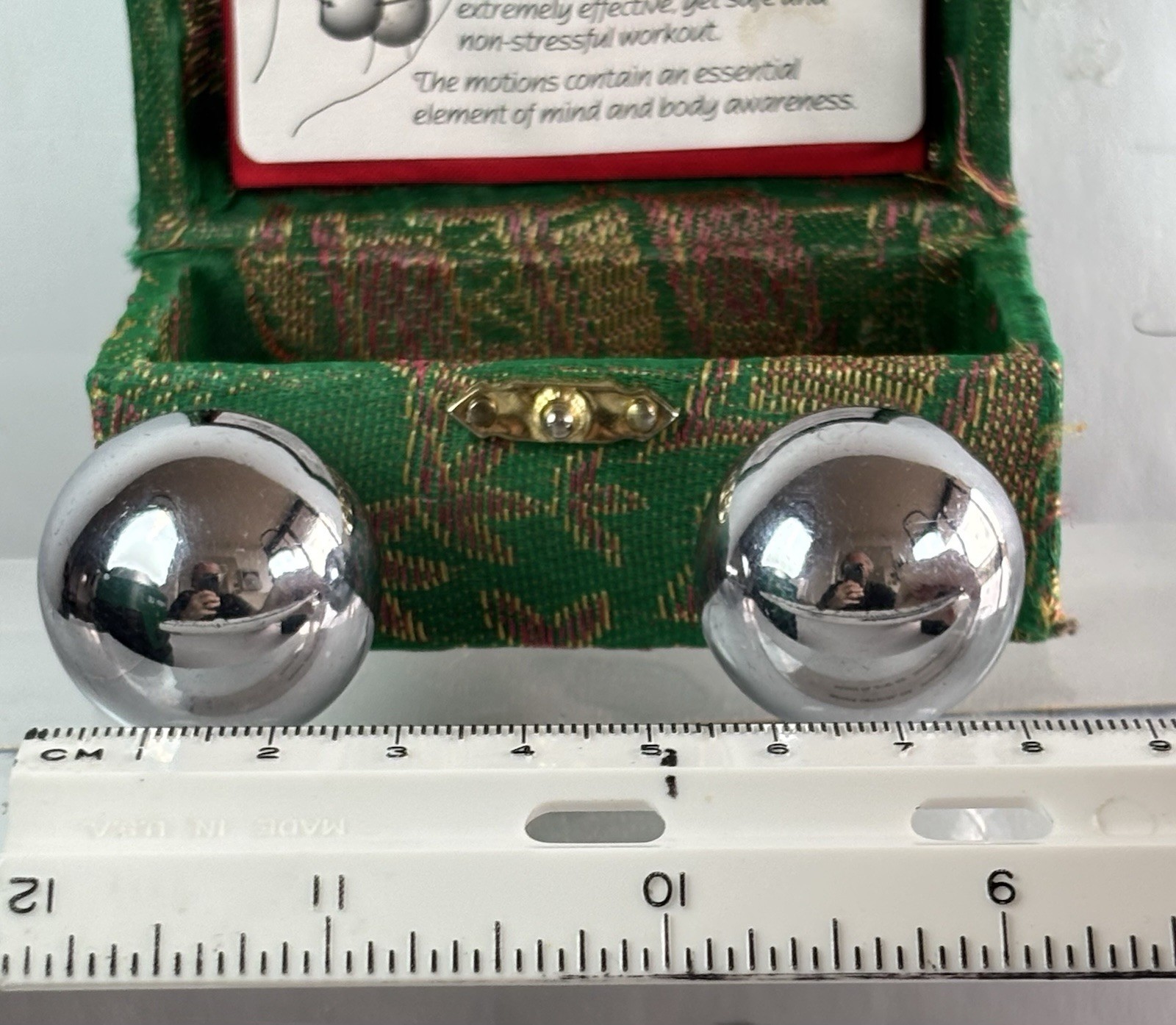 BEN WA/ Therapy/BALLS/ Elegant Box/ Vintage/Erotic/CHROME/ TESTED/pair/EUC
