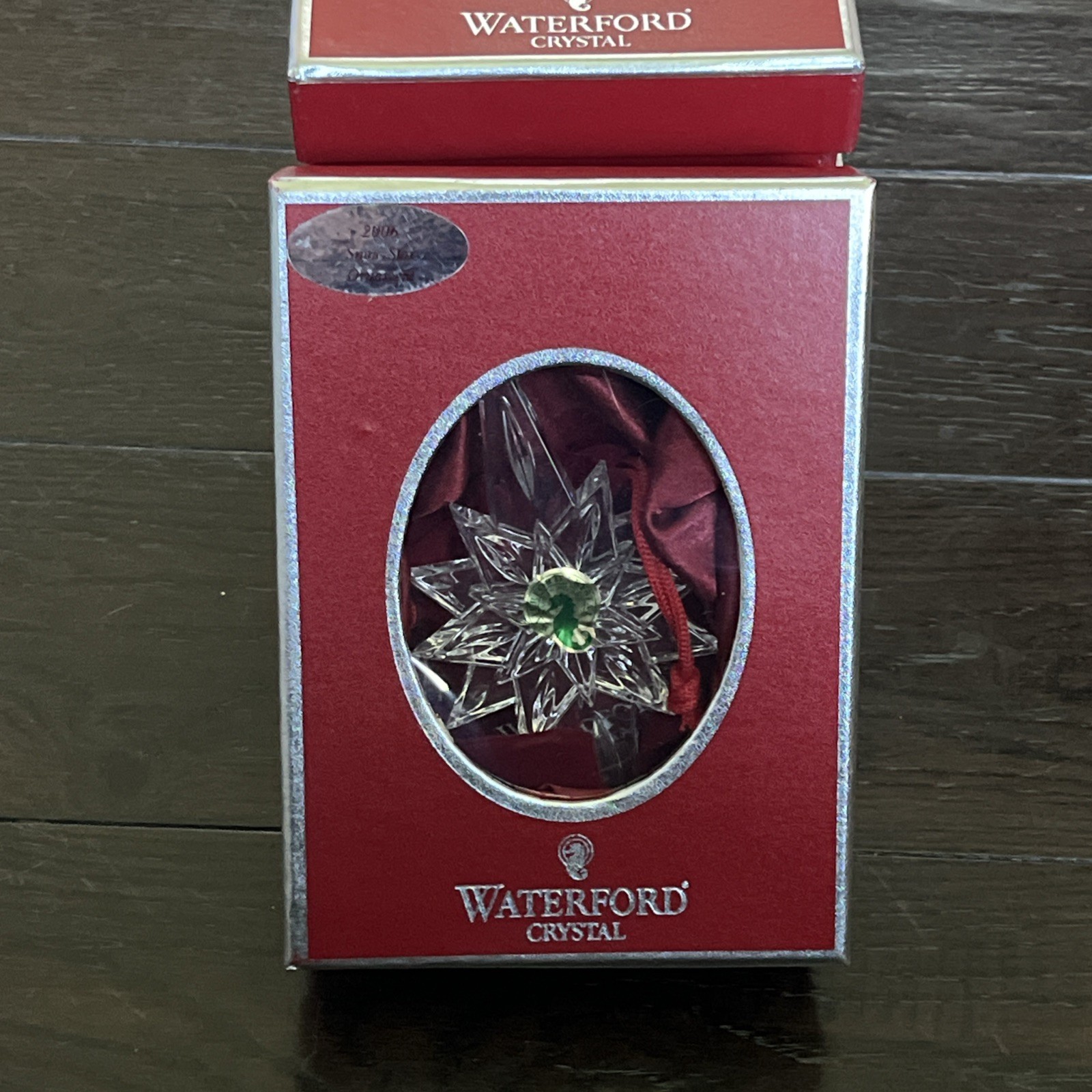 New 2006 Waterford Snowstar Crystal Christmas Ornament With Hanger