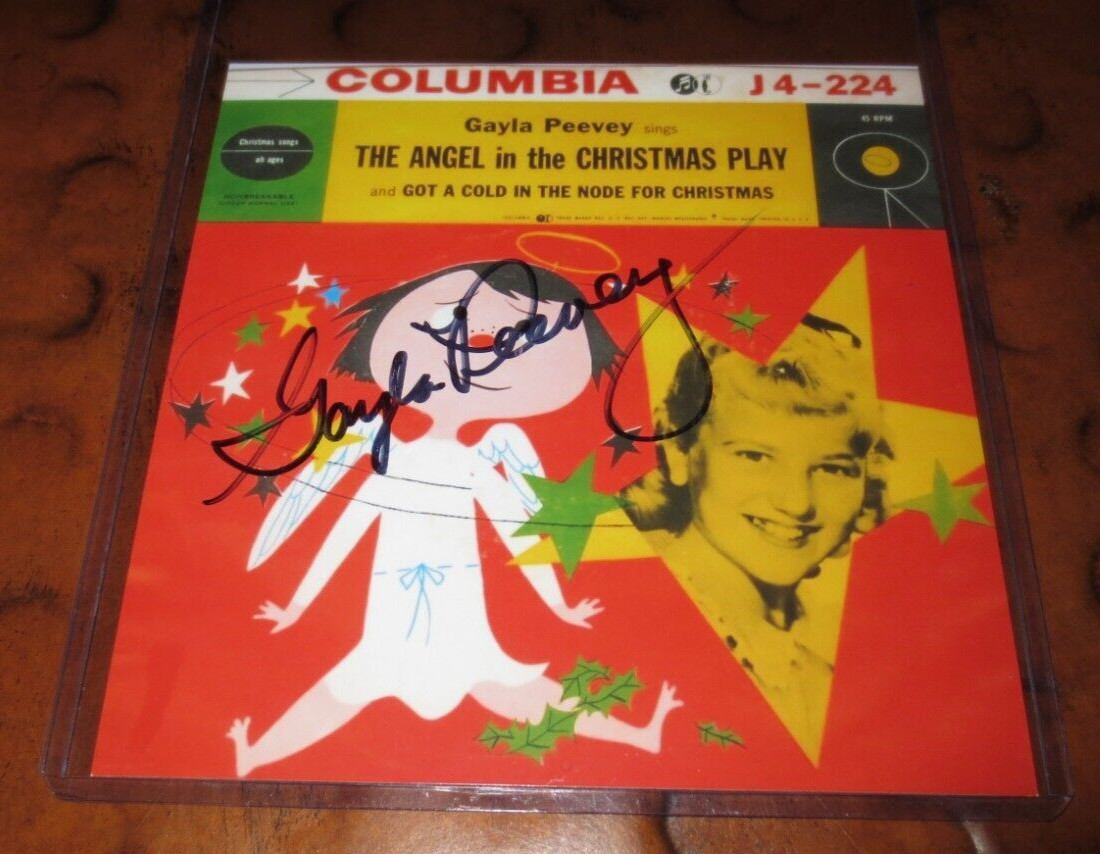 Gayla Peevey singer signed autographed PHOTO The Angel In the Christmas Play