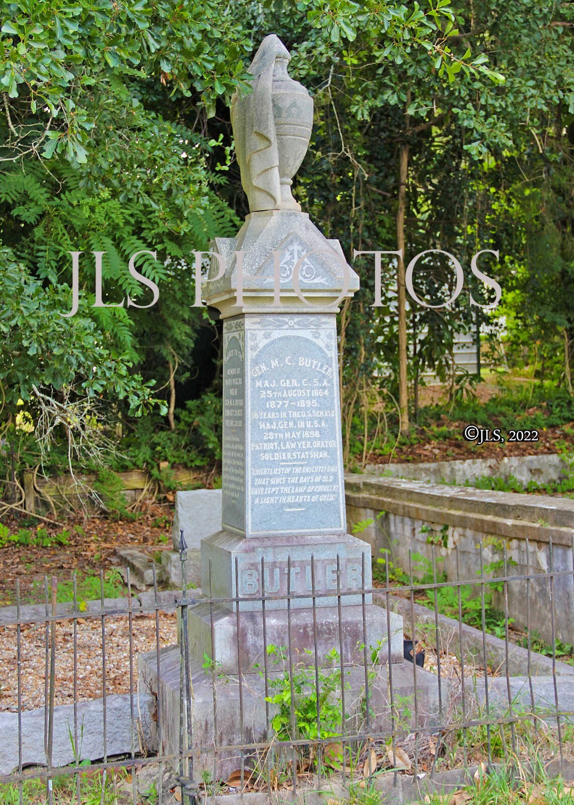 South Carolina - Edgefield General Matthew C. Butler CSA Grave (5x7 Photo)