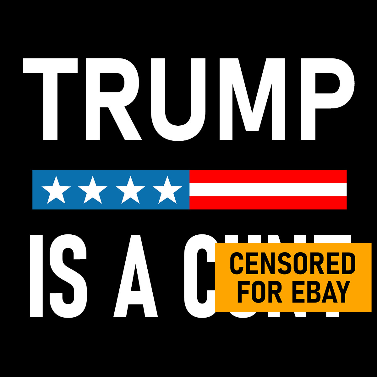 Trump is a C*** Sticker 4x4 Anti President Trump Sucks Stickers