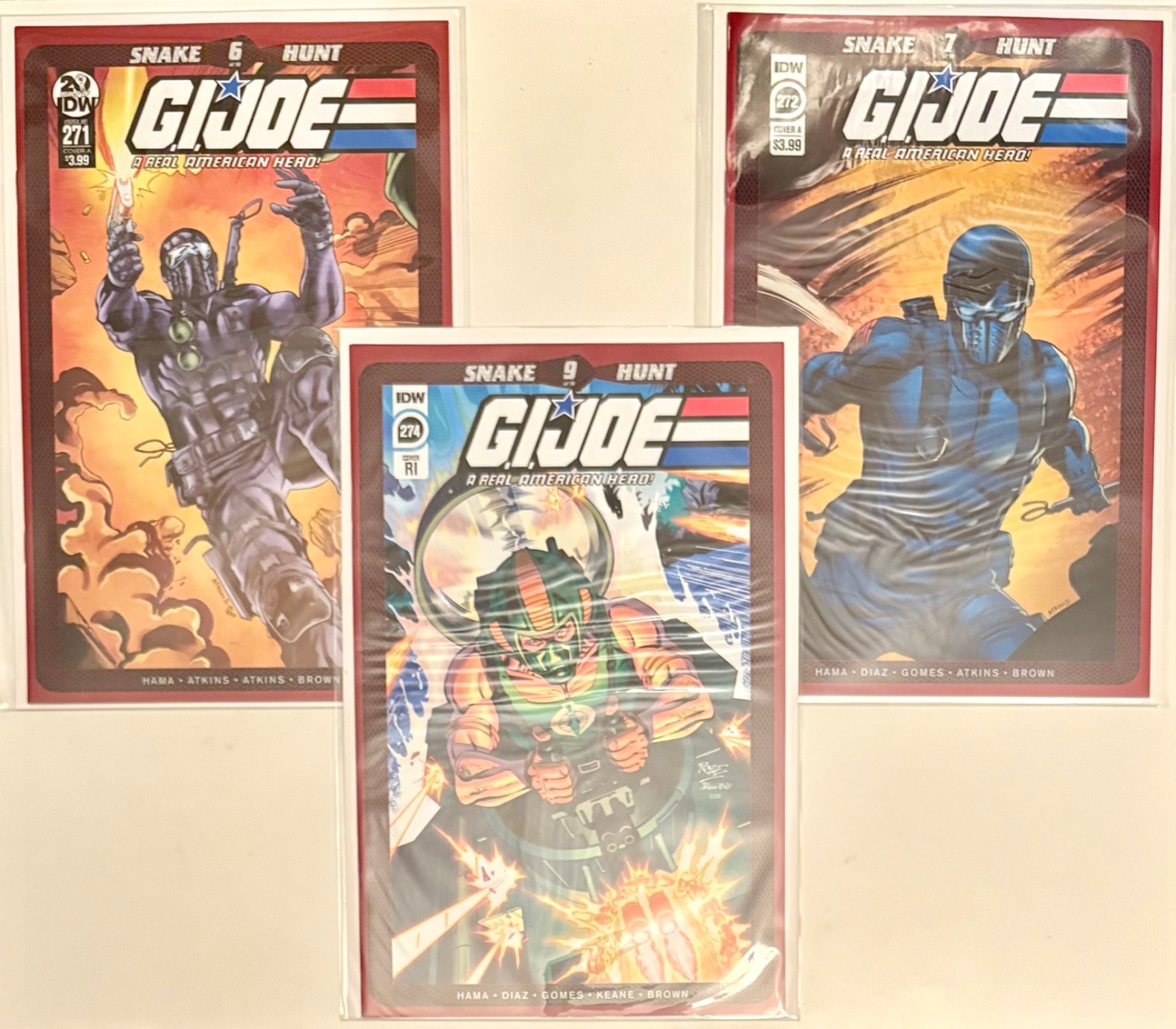 G.l. Joe A Real American Hero #271, 272 & 274 (Lot of 3) IDW Comics Hama 2020 G.l. Joe A Real American Hero #271, 272 & 274 (Lot of 3) IDW Comics Hama 2020