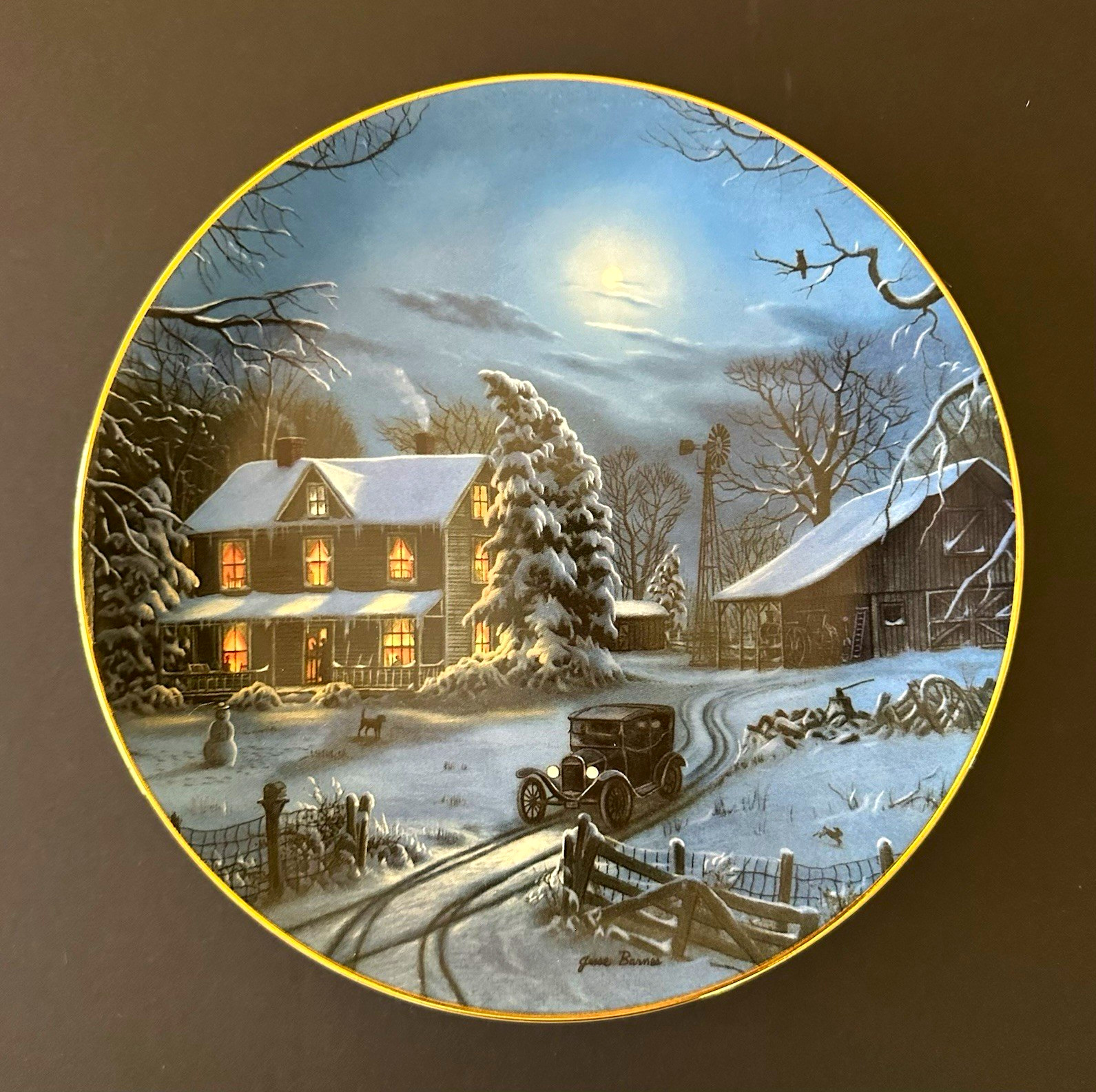 VTG Bradford Exchange Grandpa's Farm Jesse Barnes Ltd Edition Porcelain 1993
