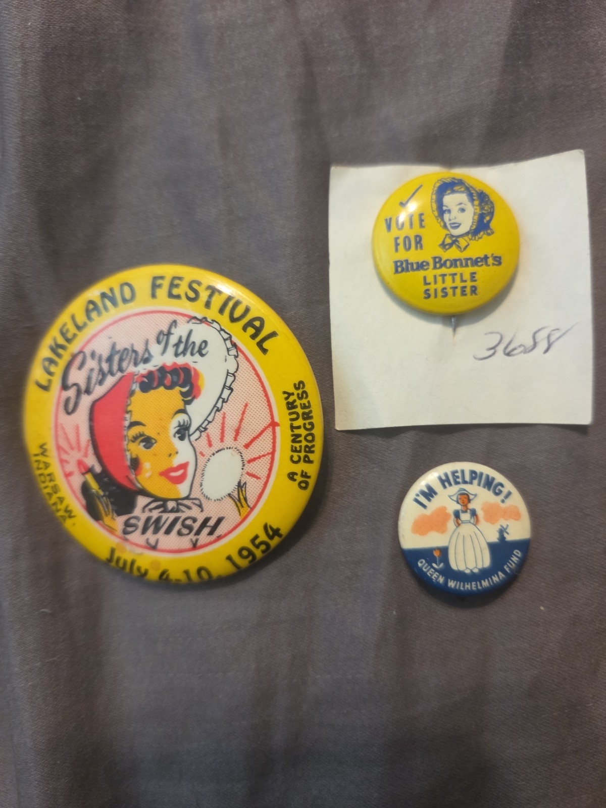 1954 Warsaw indiana  Lakeland,  Blue bonnet, Queen Wilhelmina Fund