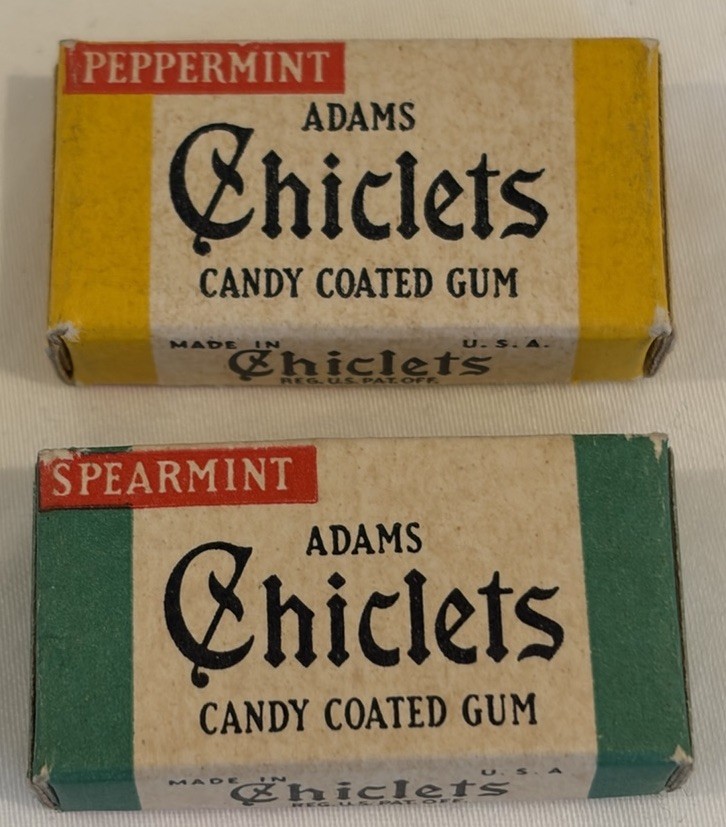 Vintage 1930’s ADAMS CHICLETS 2-PIECE BOXES  Sealed  Lot Of 2  NOS  SUPER RARE