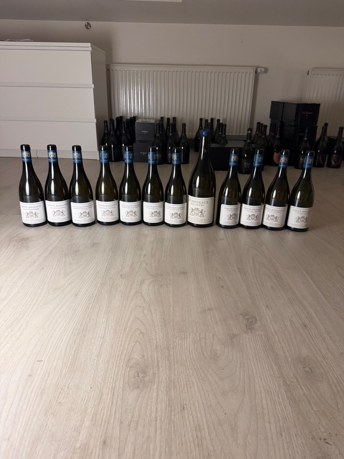 Rare set of empty bottles made in Domaine Liger Belair Rare set of empty bottles made in Domaine Liger Belair
