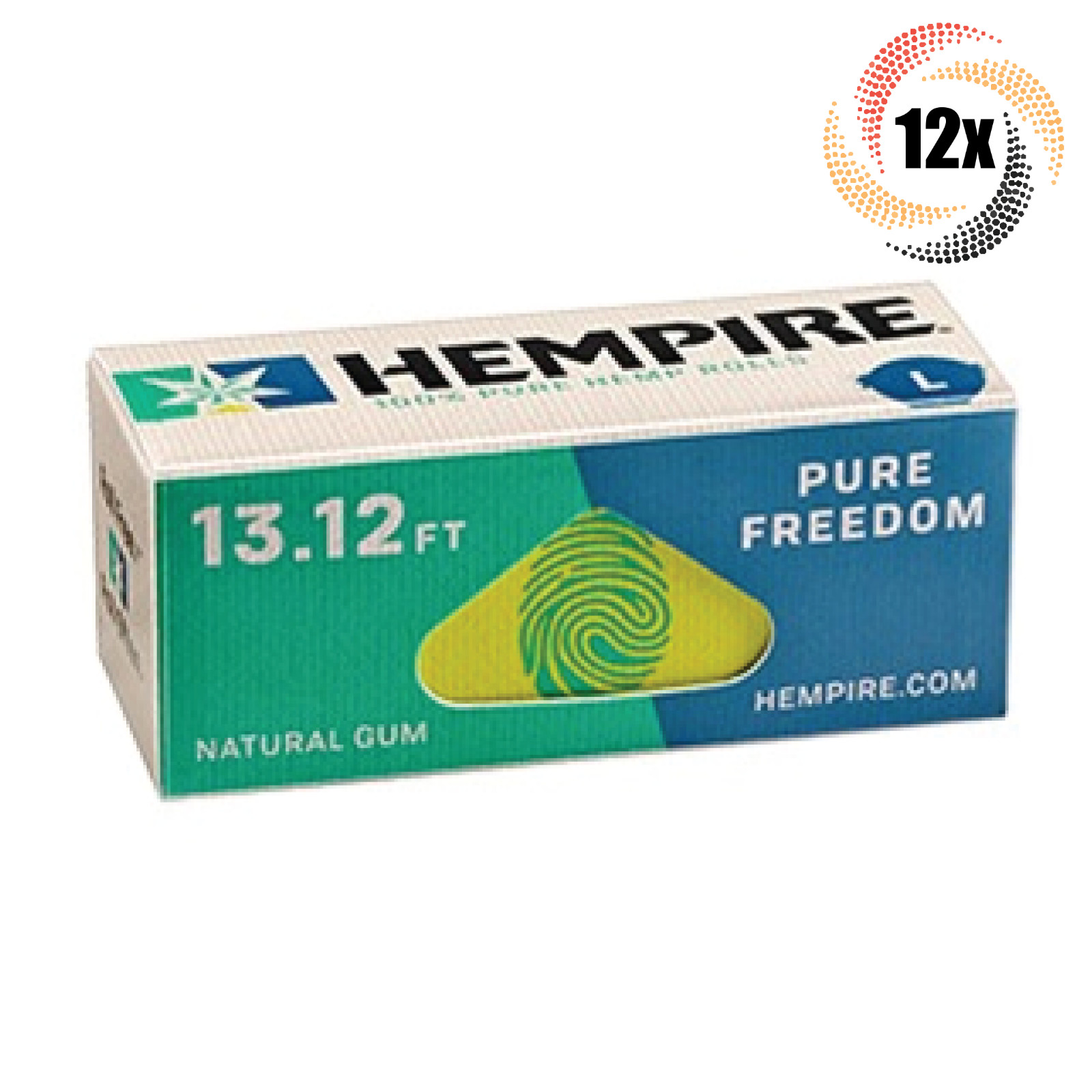 12x Packs Hempire Organic Rolling Papers | Large 13.12FT | + 2 Rolling Tubes