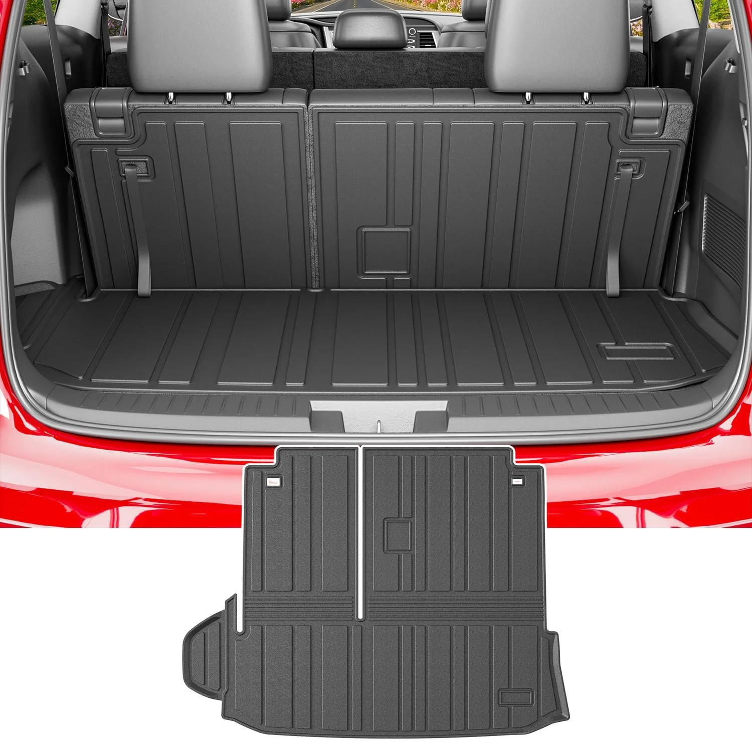 Cargo Mat Compatible with 2020-2026 Toyota Highlander Backrest Mat TPE Cargo Lin