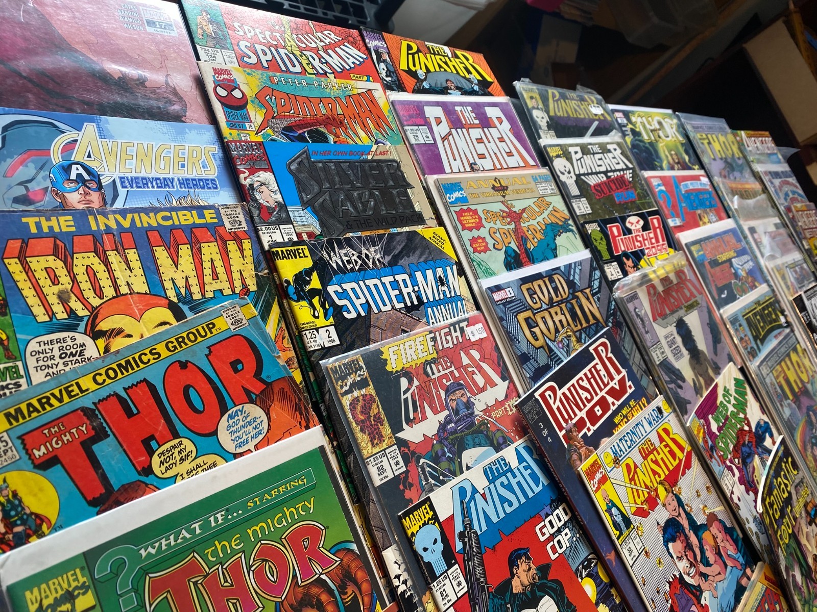 Marvel Comic Book lot of 89 Thor Avengers Punisher Spider-Man Comics