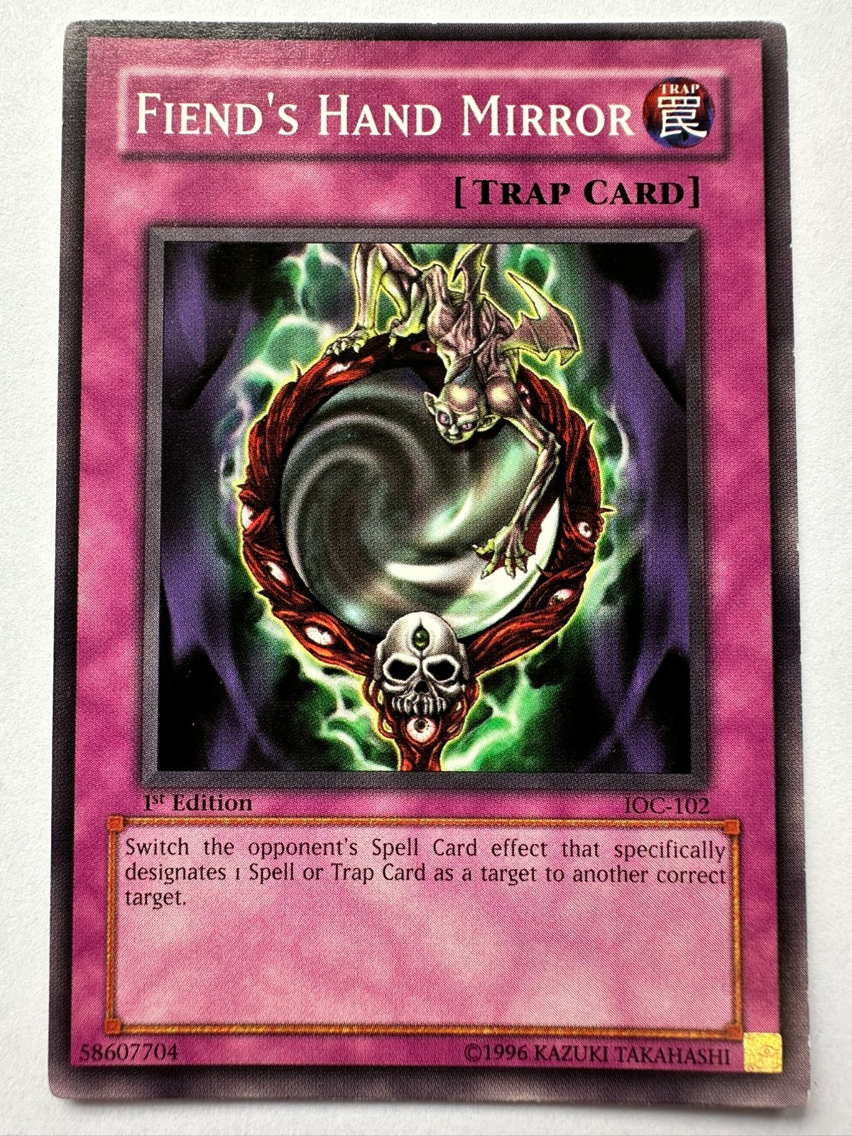 Yugioh Fiend\'s Hand Mirror IOC-102 Common 1st Edition Good Condition 2B