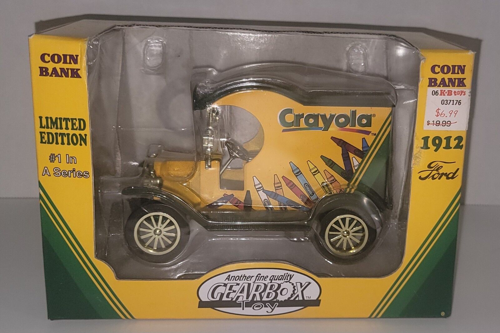 1998 Crayola Truck Coin Bank Diecast 1912 Ford Limited Edition #1 in a Series 