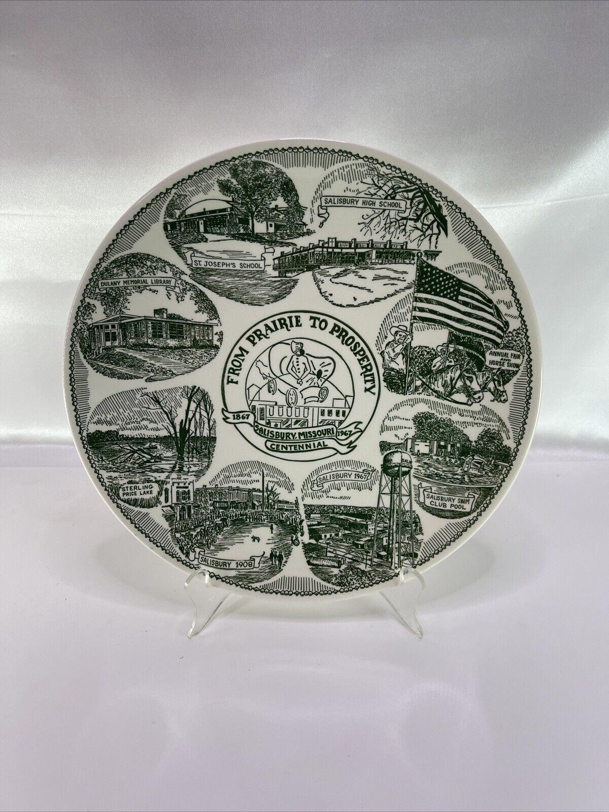 Salisbury Missouri Centennial Plate 1867-1967