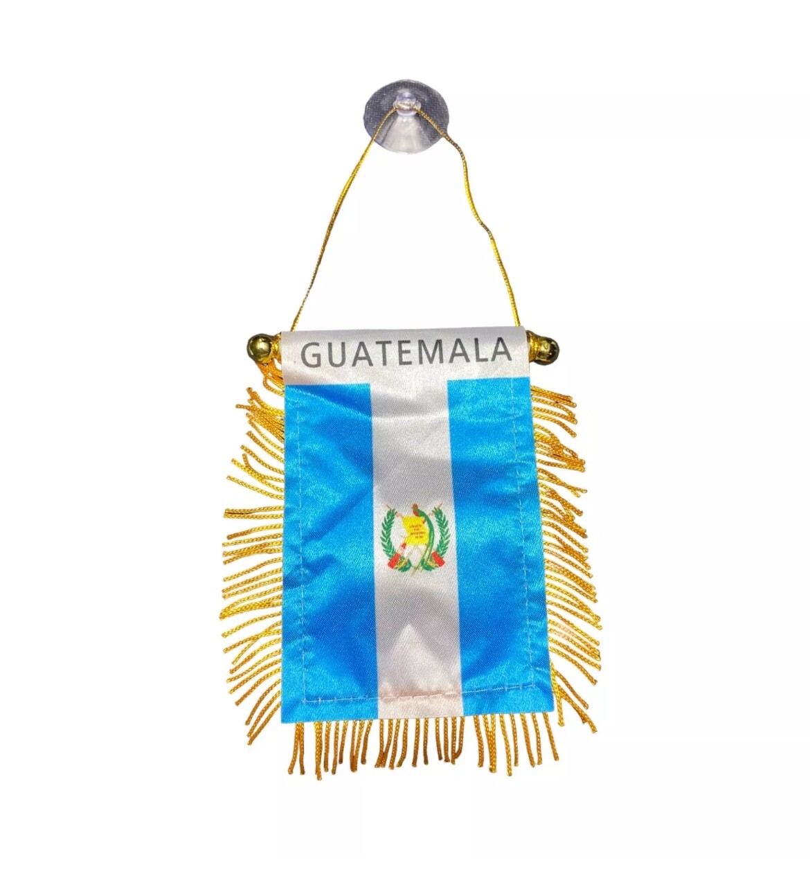 Guatemala Flag 4 X 6” MINI BANNER CAR WINDOW MIRROR HANGING w/ Suction Cup NEW