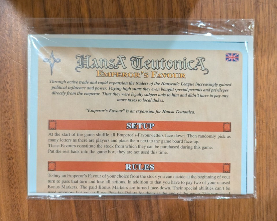 NEW Hansa Teutonica PROMO - Emperor's Favor Bag Advent Calendar #4