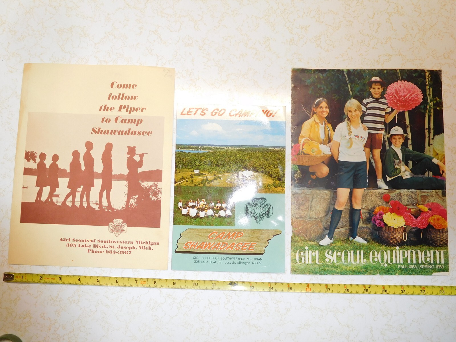2 Rare Vintage 1969-70 Camp Shawadasse Girl Scouts SW MI St. Joseph Brochures 2 Rare Vintage 1969-70 Camp Shawadasse Girl Scouts SW MI St. Joseph Brochures