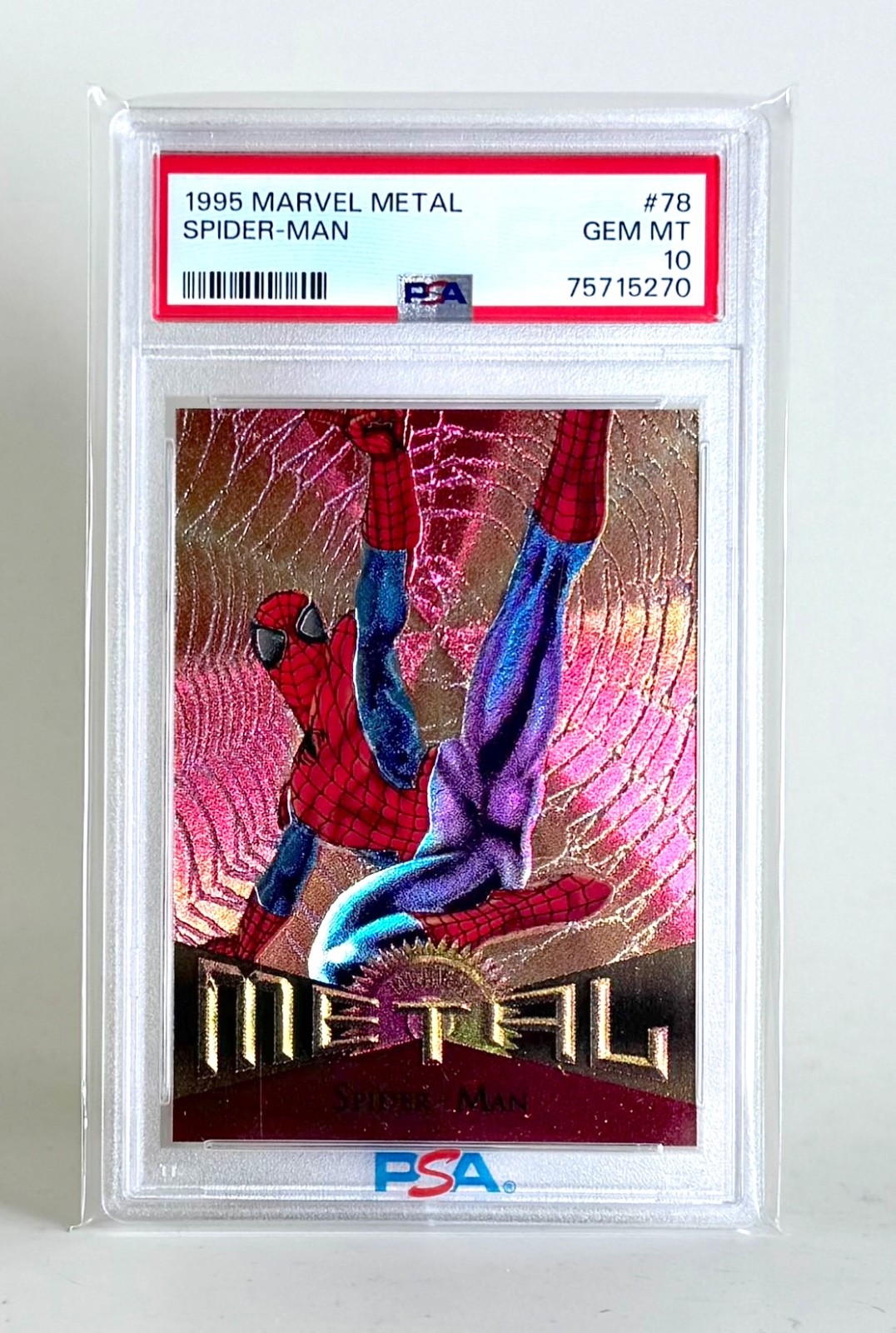 SPIDER-MAN #78 | 1995 MARVEL METAL | PSA GRADED 10 GEM MINT SPIDER-MAN #78 | 1995 MARVEL METAL | PSA GRADED 10 GEM MINT