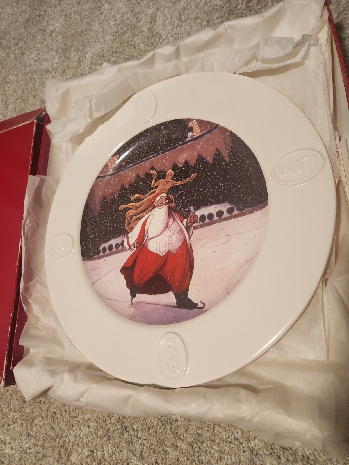 Vtg 1995 Saks Fifth Ave William Joyce Santa Christmas Plate Ltd Ed 1643/3000