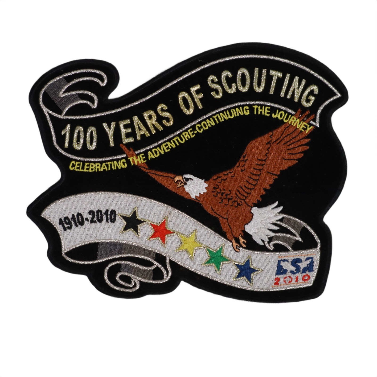 BSA Boy Scouts 100 Years of Scouting Eagle Patch 1910-2010 Embroidered